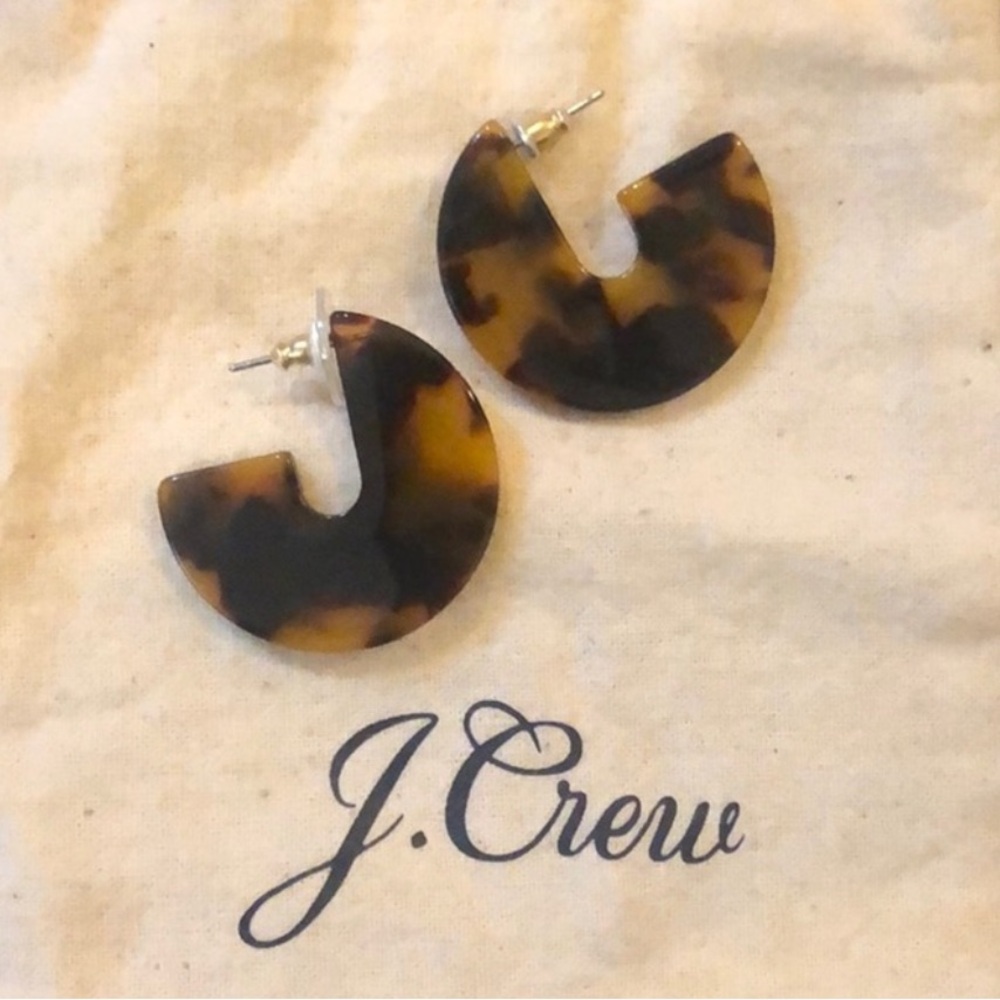 J crew tortoiseshell earrings